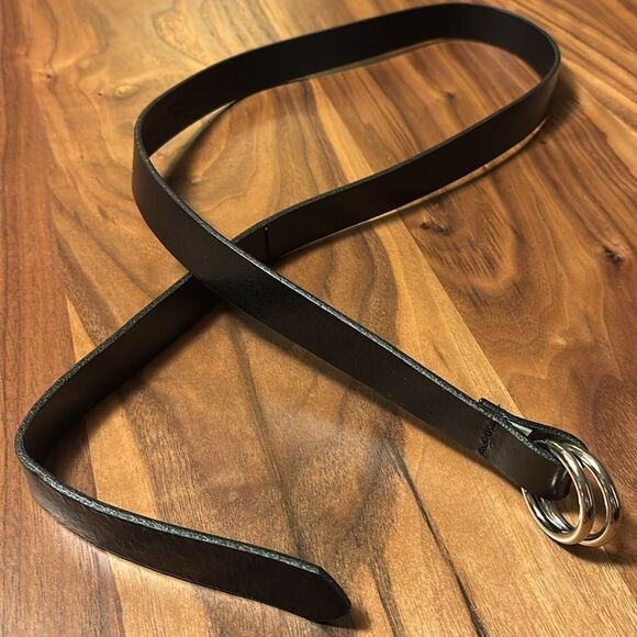 Banana Republic Double D Ring Black Leather Belt - S main image 5